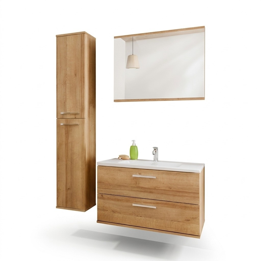 Hochwertige Badezimmer Design Badmöbel Sets Waschbecken Qualität Möbel 3tlg.