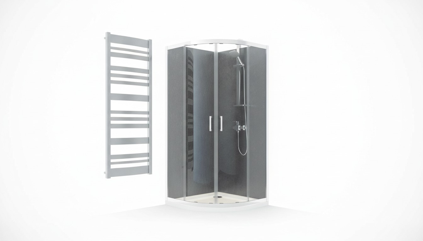 Hochwertige Duschkabine Viertelkreis Eckdusche Duschabtrennung Glas