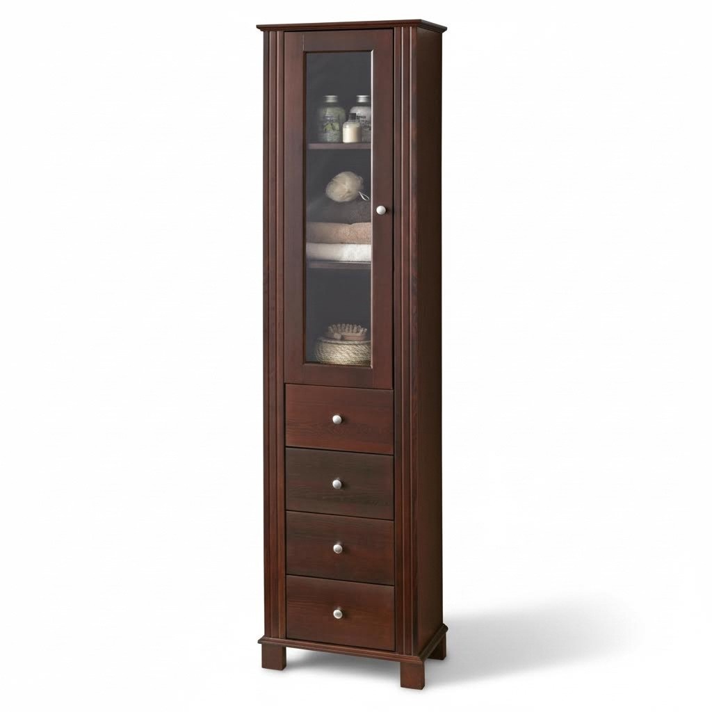 Hochwertiger Badezimmer Schrank Hochschrank Holz Badmöbel Luxus Schränke Regal