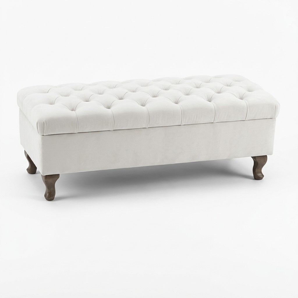 Hocker Chaiselounge Fußhocker Beistellhocker Sitzbank Chesterfield Neu Ottomane