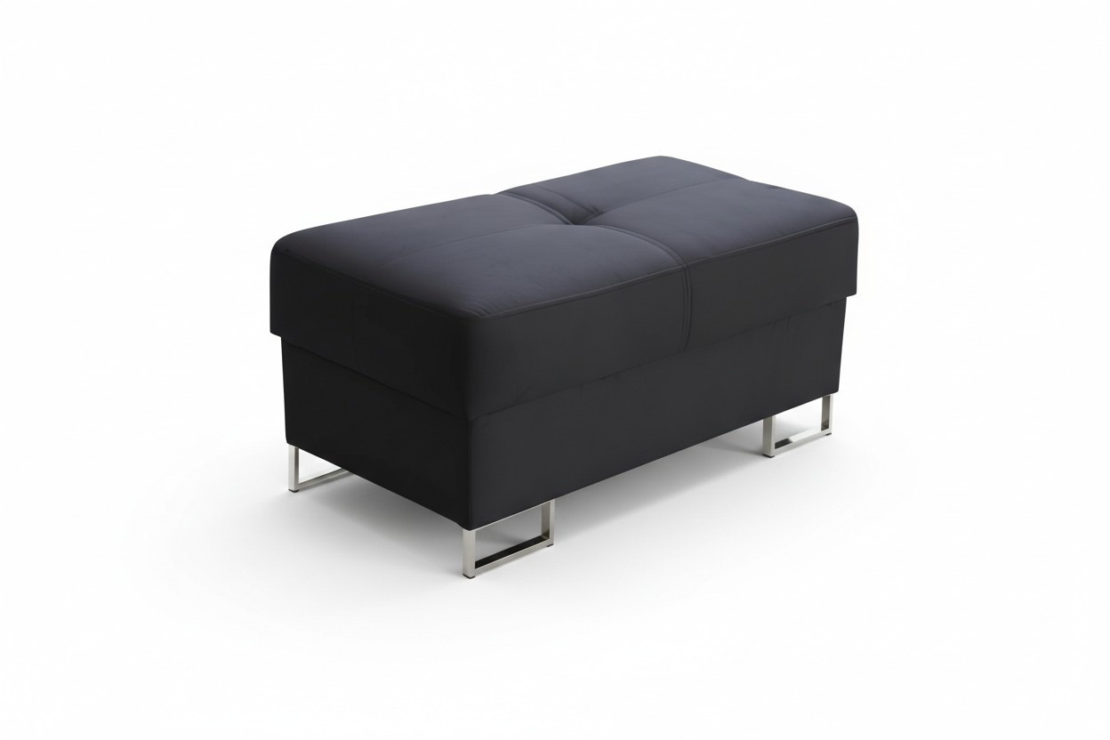 Hocker Fußhocker Beistellhocker Ottomane Chaiselounge Sitzbank Samt Stoff 100x55