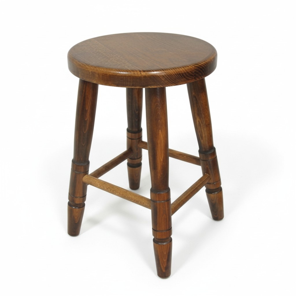 Hocker Holzhocker Sitzhocker Esszimmerhocker Buche Holz Massiv Braun 46 cm