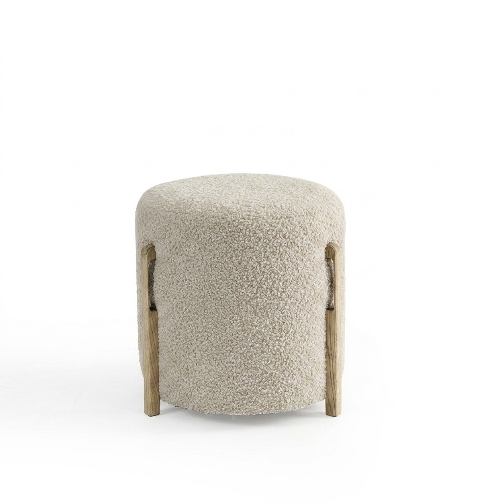 Hocker Rund Pouf Fußhocker Hocker Polsterhocker Sitzhocker Hocker Neu