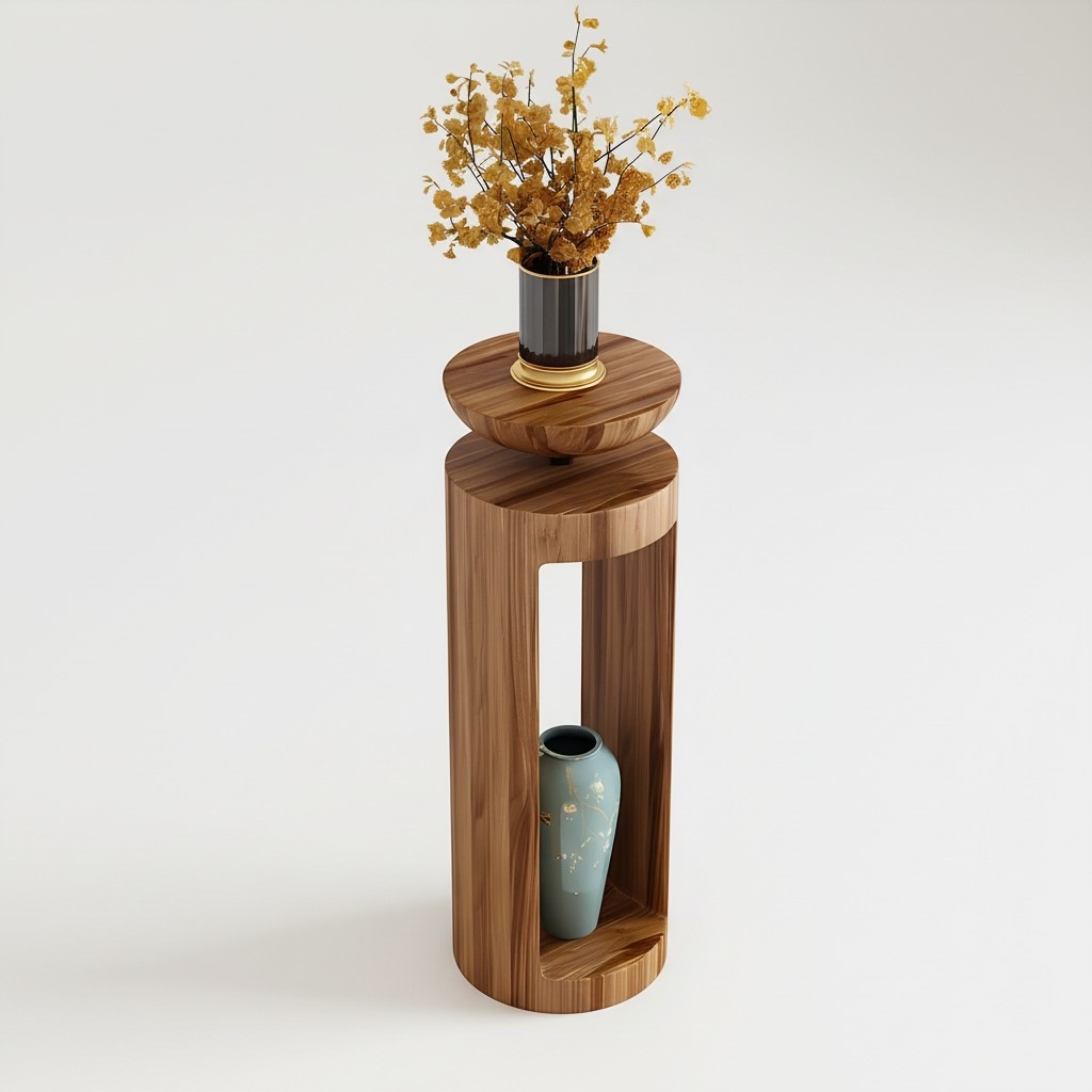 Holz Blumenständer Design Ständer Blumen Topf für Blumen Töpfe Vasen 35x100cm