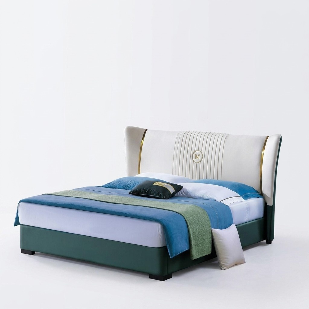 Holz Design Bett Doppel Luxus Ehe Modernes Hotel Gestell Schlaf Zimmer Betten.