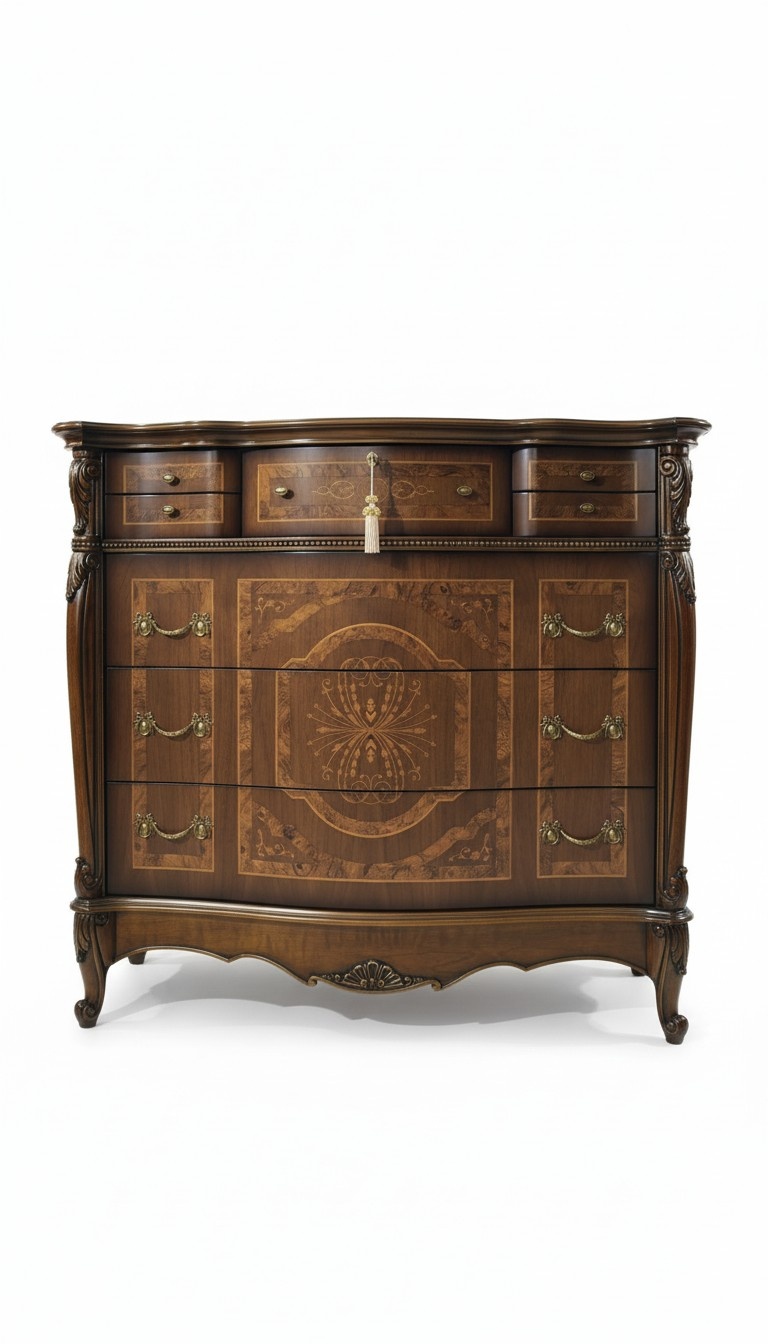 Holz Schlafzimmer Möbel Braun Kommode mit Schubladen Wohnzimmer Einrichtung Neu