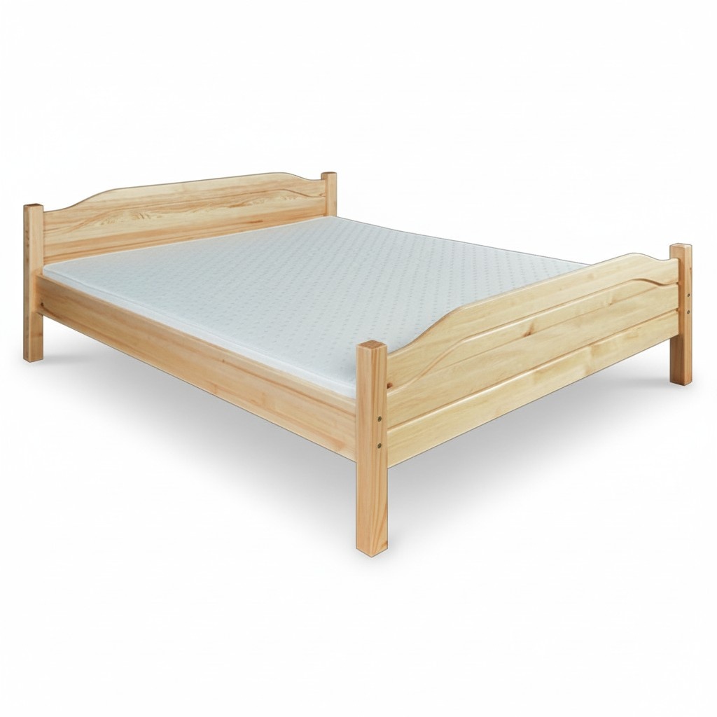 Holzbett Echtes Holz Bett Betten Schlafzimmer Hotel 180x200 Stil Massive Möbel