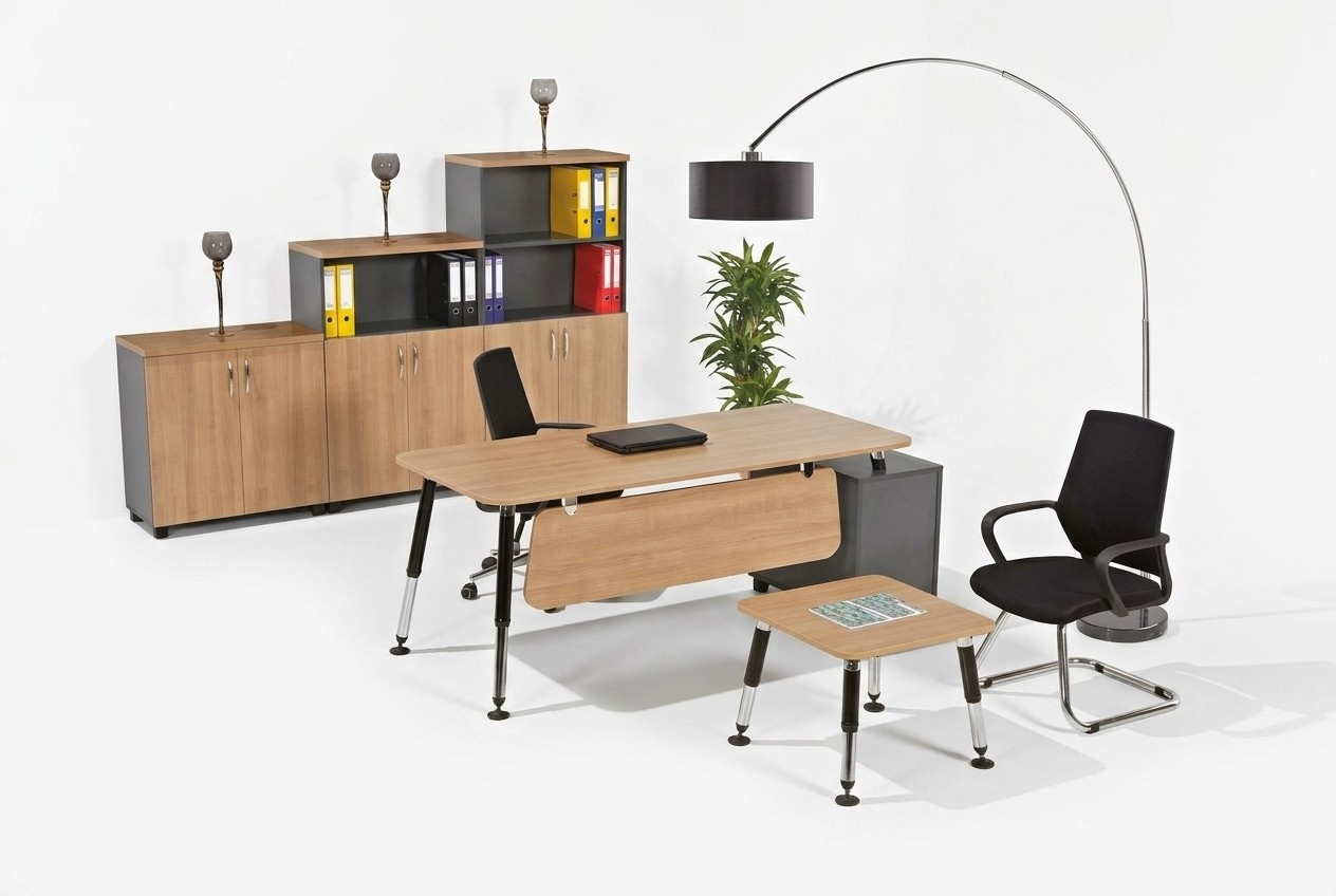 Holzmöbel Arbeitszimmer Schreibtisch Aktenschrank Couchtisch Set Tisch 3tlg