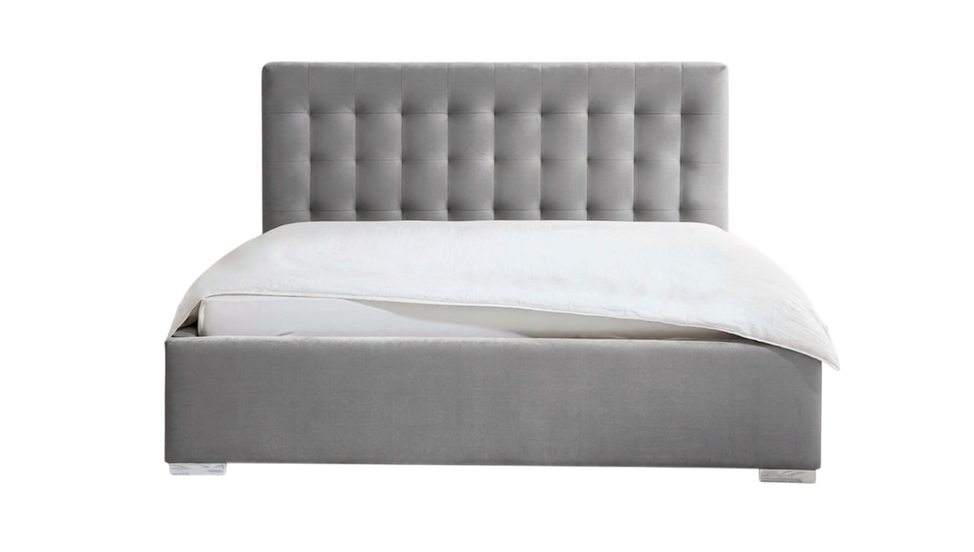 Holzmöbel doppeltes graues Schlafzimmer Design eleganter Stoff klassische Möbel-