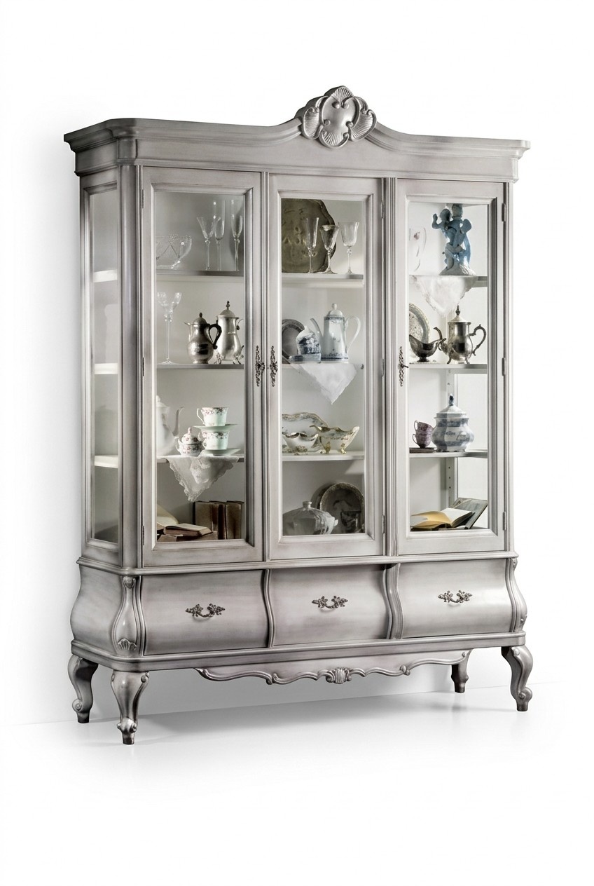 Holzvitrine Luxus Schrank Klassisches Sideboard Möbel Italienisch Schränke