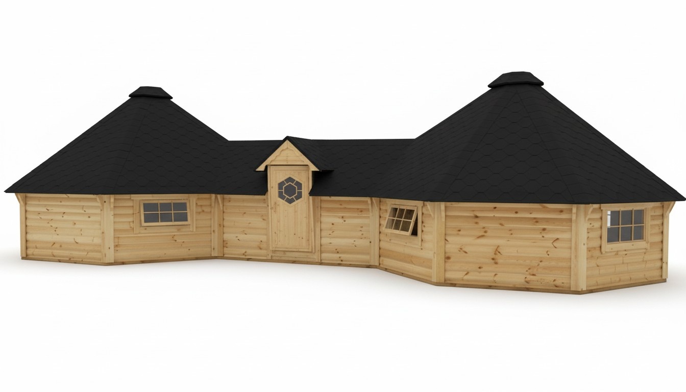 Hütte Berghütten Sauna Grillkota 39m² Holzhaus Garten Laube Kota Grills