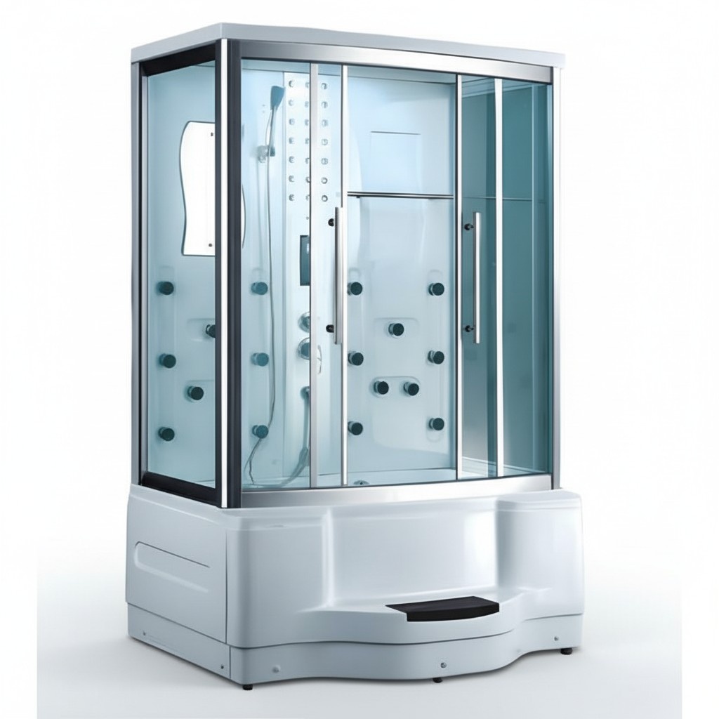 Hydromassage-Dusche Duschkabine Komfortdusche Multifunktionsdusche 180x98 cm