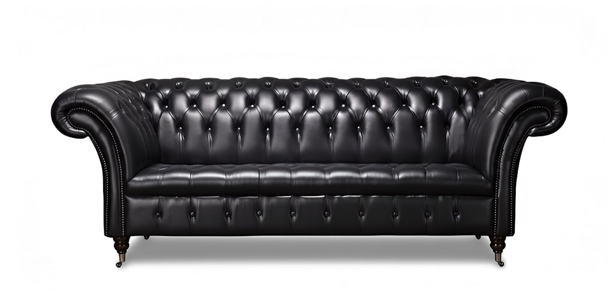 Chesterfield Polster Sofa Couch Designer Couchen Klassisch 100% Leder Sofort