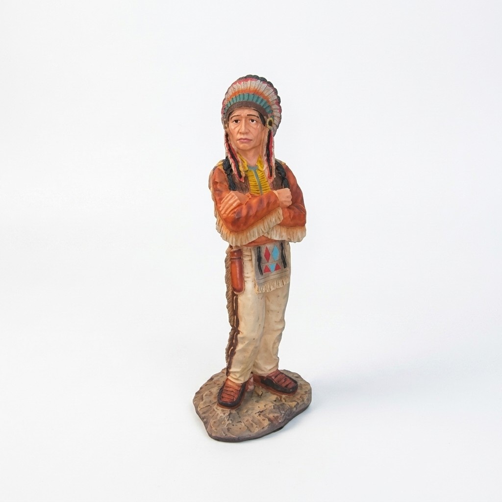 Indianer Figur Statue Ureinwohner USA Garten Deko Skulptur Figuren Statuen