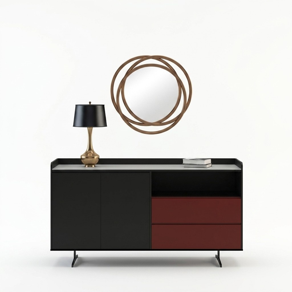 Italienische Designer Kommode Stil Möbel Hoch Schrank Schränke Orange Sideboard