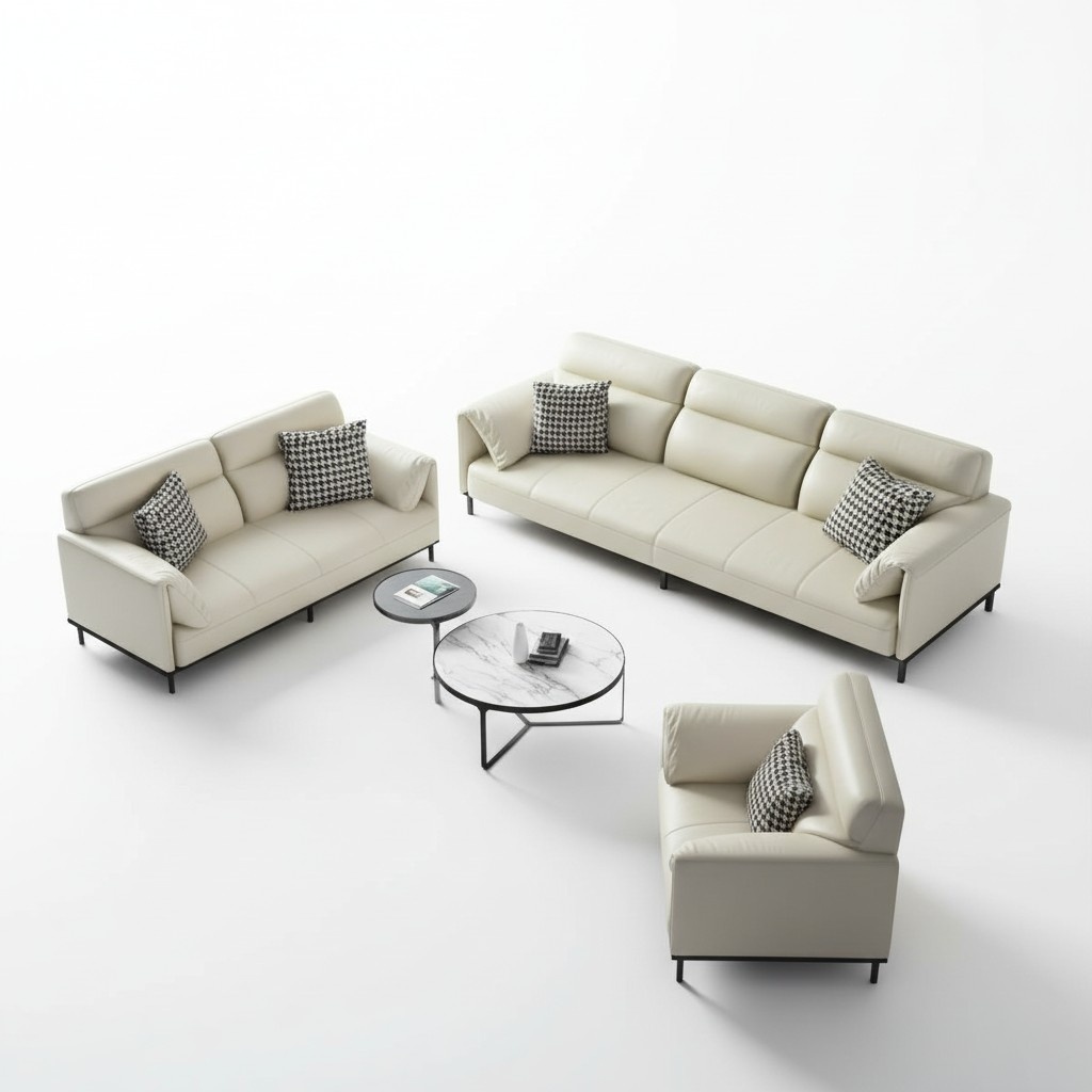 Italienische Designer Möbel Sofagarnitur 321 Sitzer Couch Polster Stoff Textil