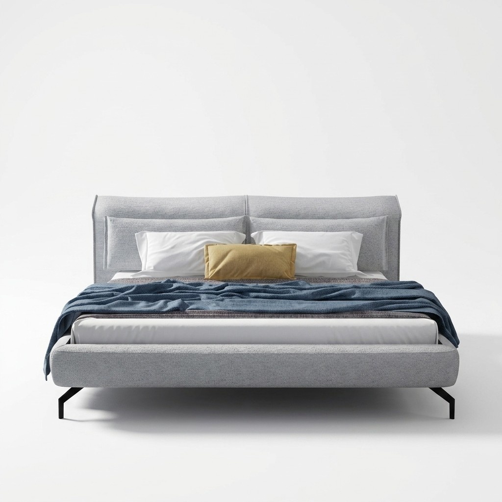 Italienische Designer Möbel Bett Doppel Schlazimmer 180x200cm Leder Neu Betten