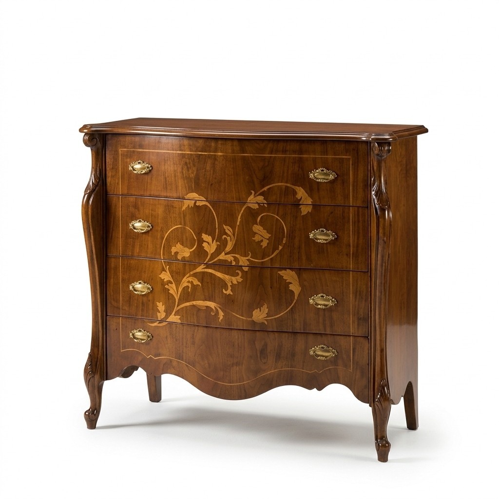 Italienische Möbel Design Kommode Anrichte Braun Luxus Holz Designer Stil Barock Neu