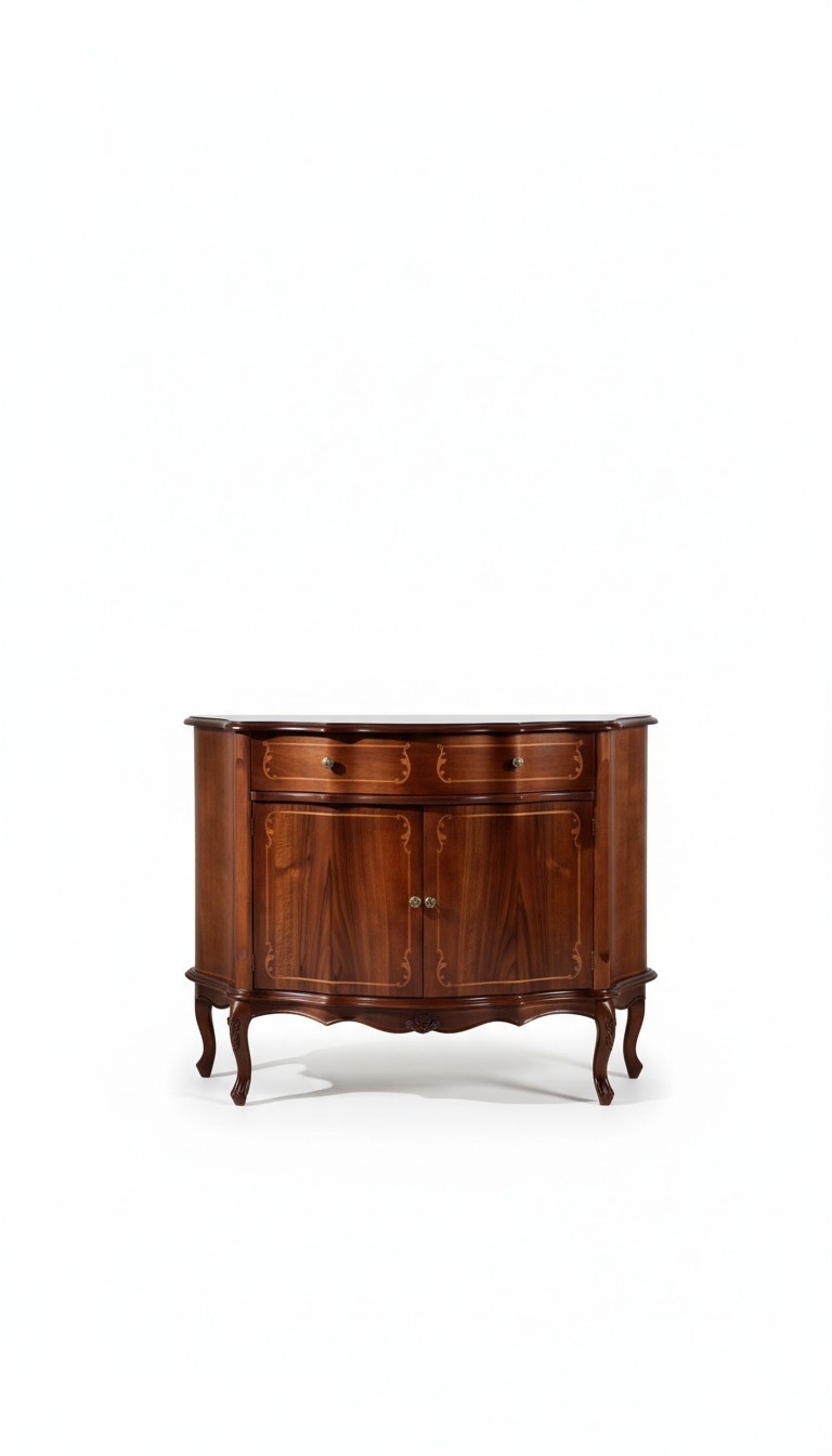 Italienische Möbel Kommode Schrank Braun Design Luxus Holz Stil Barock Anrichte