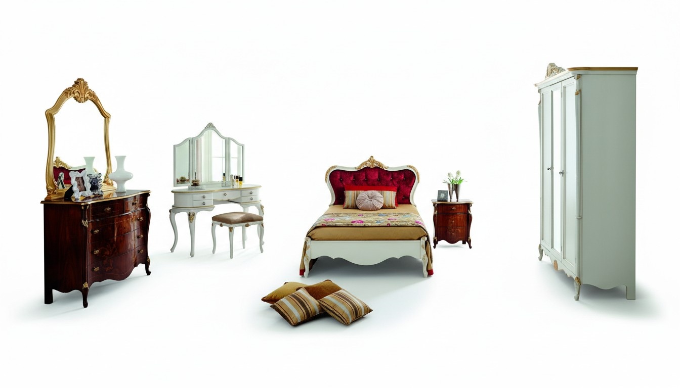 Italienische Möbel Design Luxus Bett Doppelbett Stil Barock Betten Klassische