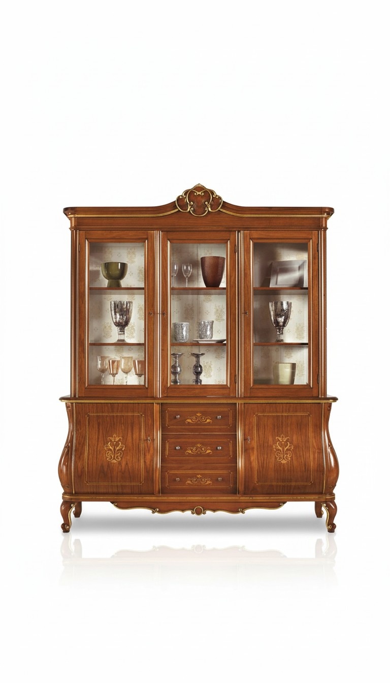 Vitrine Schrank Wohnzimmer Anrichte Schränke Vitrinen XXL Italienische Möbel