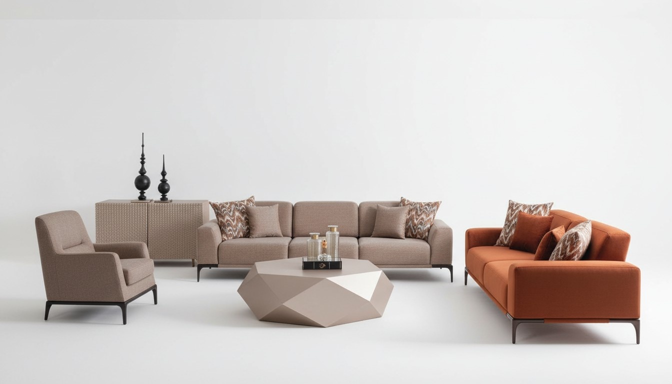 Italienische Stil Möbel Einrichtung Sofagarnitur 431 Sitz Anrichte Tisch 6tlg