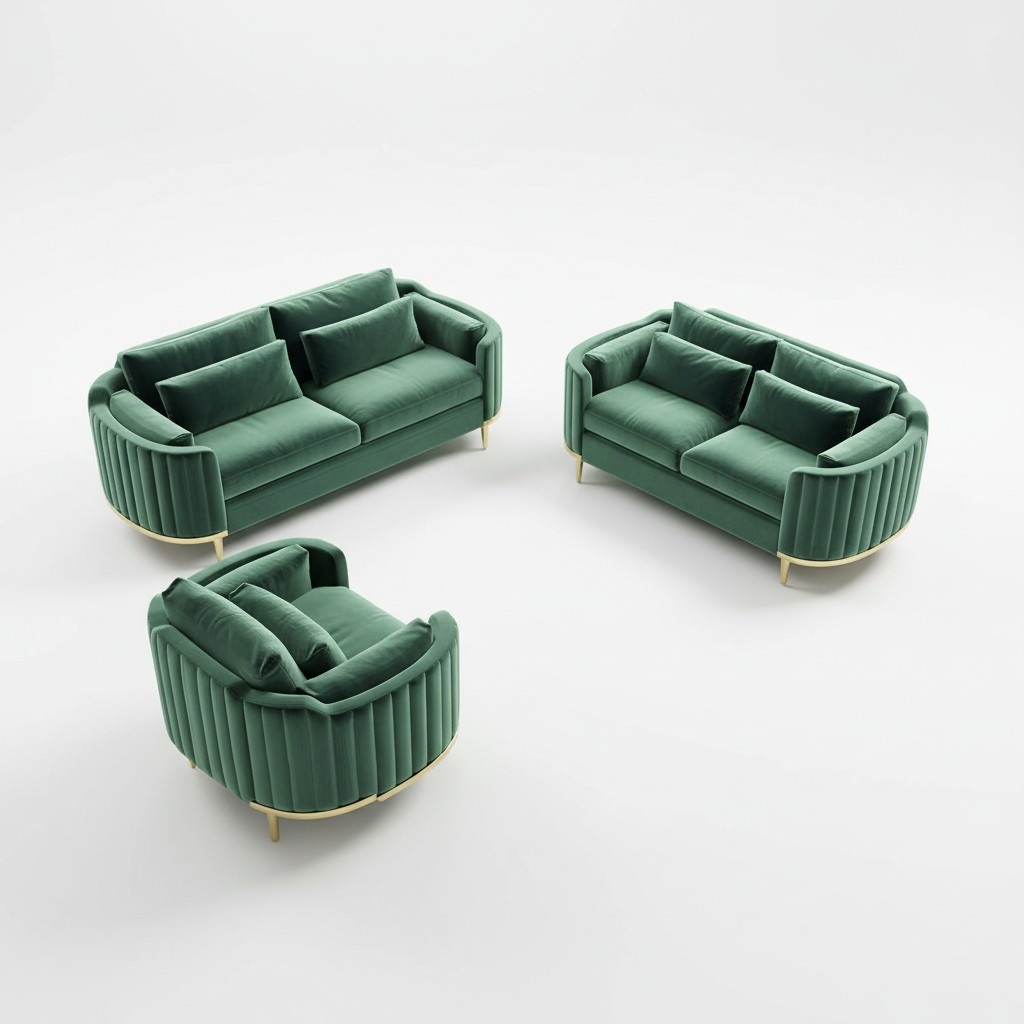 Italy Design Möbel Sofa Couch Komplett Set Garnitur 3+2+1 Couchen Sofas
