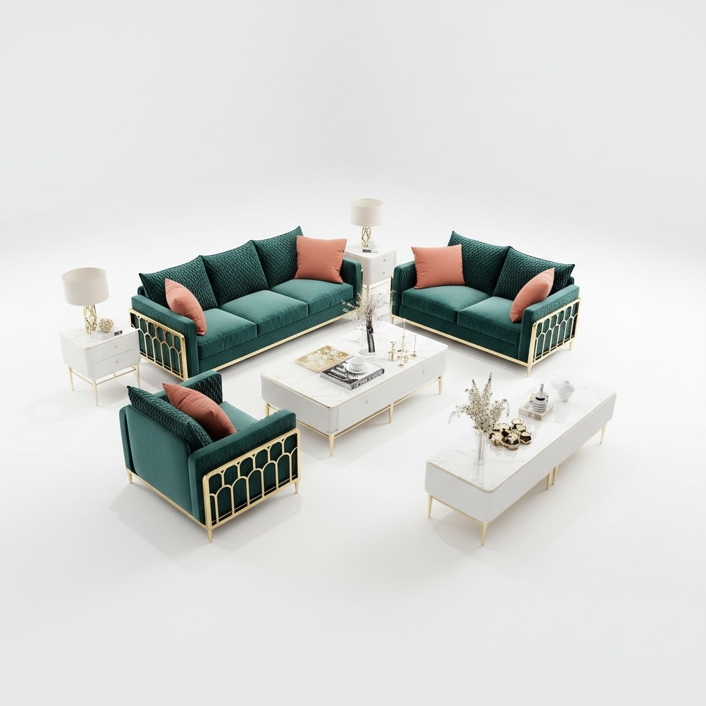 Italy Design Möbel Sofa Couch Polster Komplett Set 3+2+1 Couchen Sofas