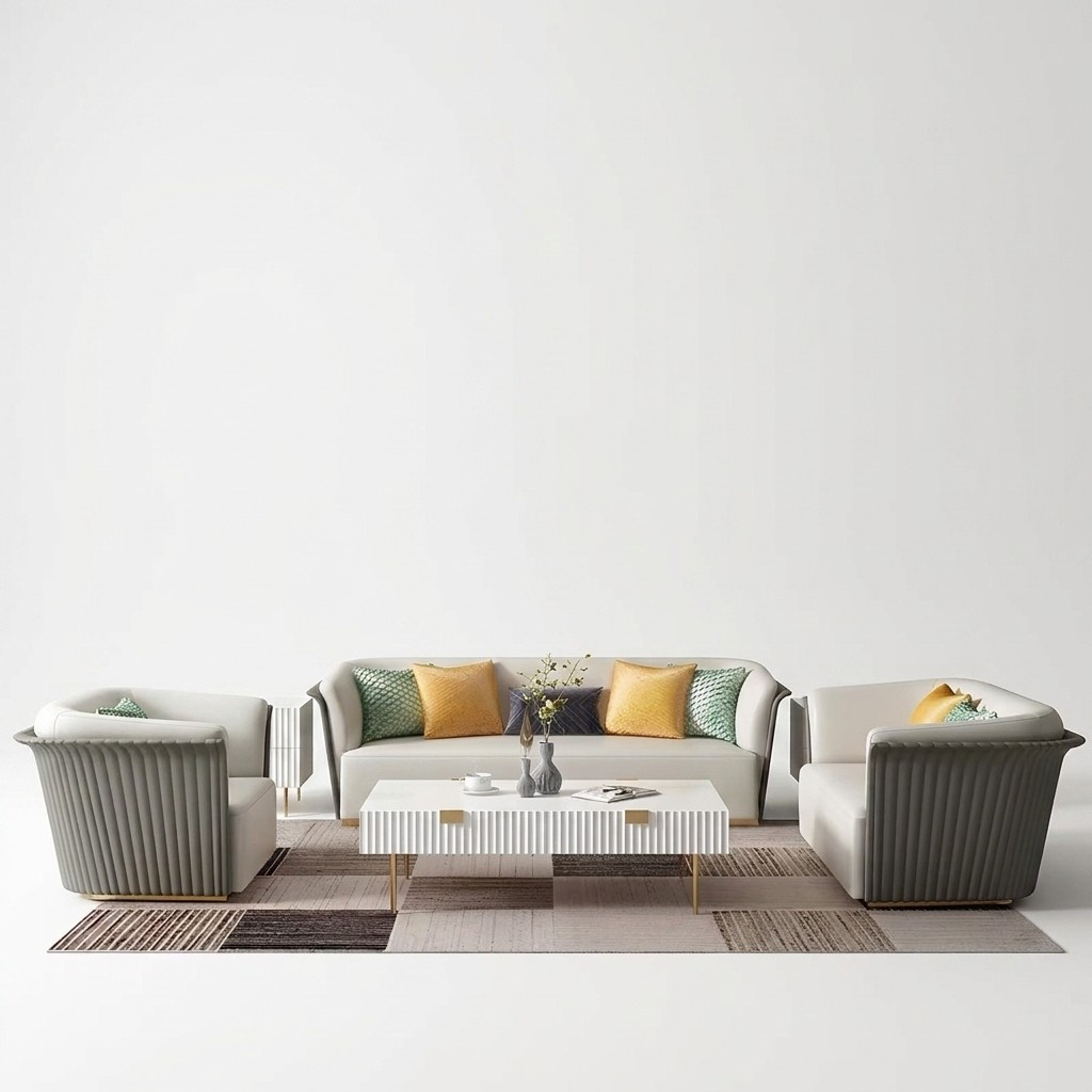 Italy Design Möbel Sofa Couch Polster Komplett Set Garnitur 3+2+2 Couchen