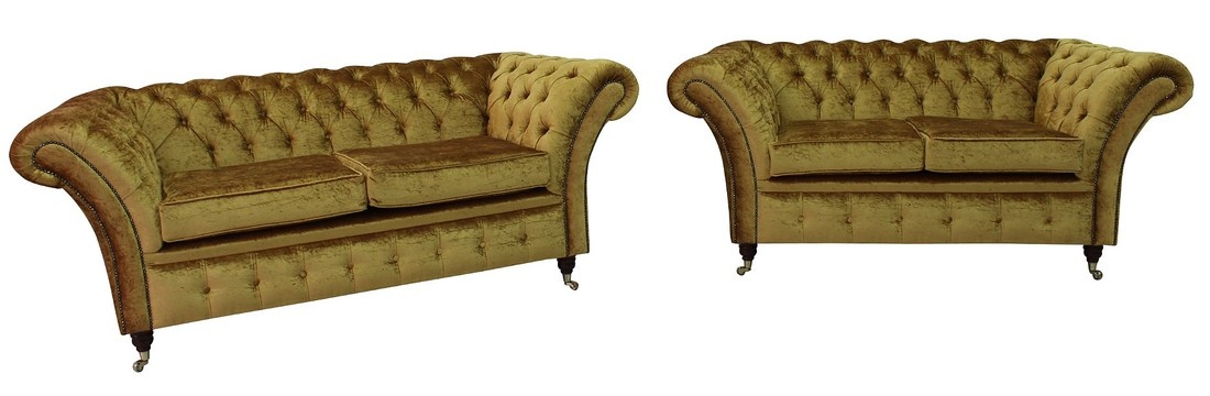 Chesterfield Couch Polster Sofa Couch Sofagarnitur Polster Neu 3 +2 Sitzer