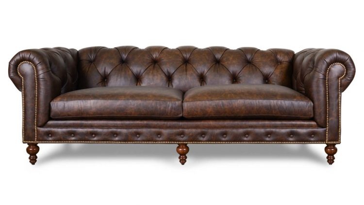 Chesterfield Couch Polster Sofas Klassische Leder Textil Sofa 3 Sitzer Neu