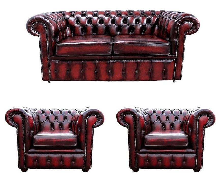 Chesterfield Ledersofa Textil Couch Stoff Polster Sofa Garnitur Sitz Neu 2+1+1