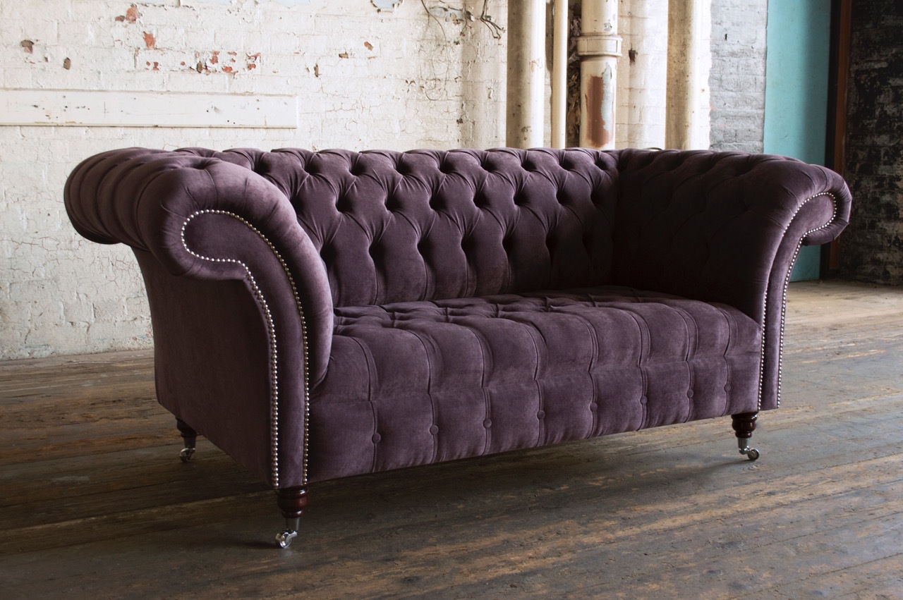 Chesterfield Design Luxus Polster Sofa Couch Sitz Garnitur Leder Textil Neu #Z1