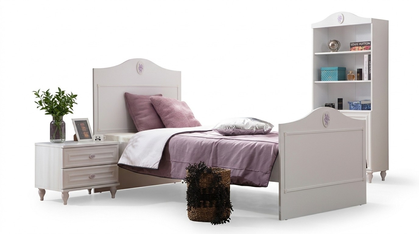 Jugendbett Kinderbett Kids Design Modern Weiß Bett Kinderzimmer Neu