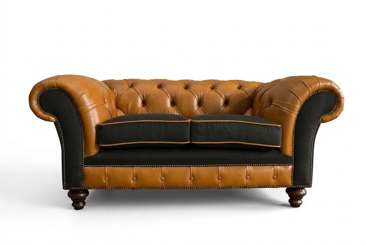 jvmoebel ® Leder Sofa Couch - Design Polster Zweisitzer Couch Garnitur