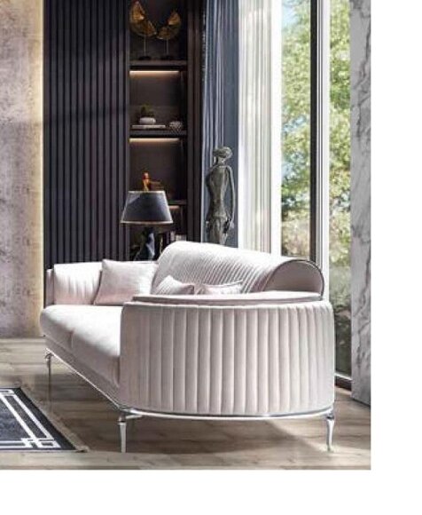 Polster Designer Möbel Dreisitzer Sofa 3 Sitzer Sofas Textil Luxus