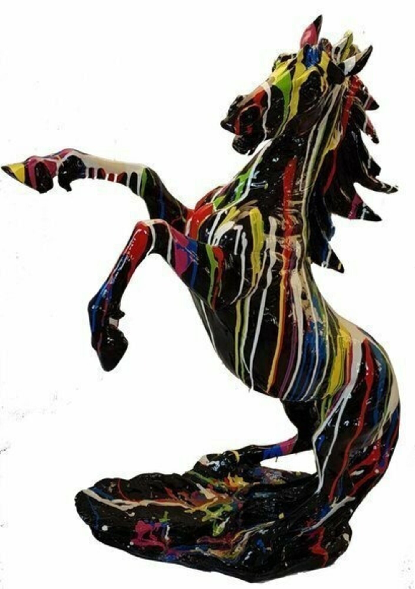 Abstrakte Pferd Figur Statue Skulptur 92cm Statue Skulpturen Bunte Skulptur