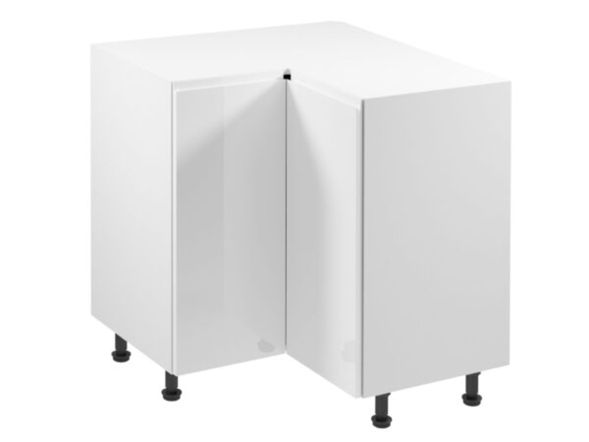 Eckunterschrank Eck-Küchenunterschrank Eckschrank Innenboden Hochglanz