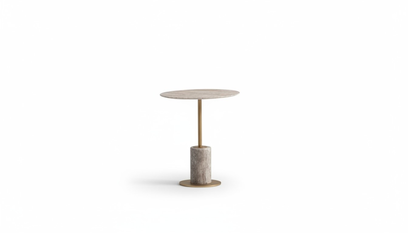 Kaffeetisch Beistelltisch Couchtisch Holz Sofatisch Rund Tisch Grau