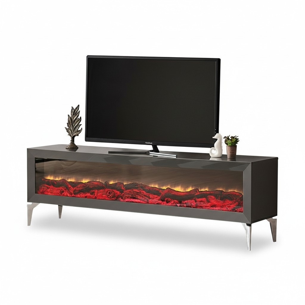 Kamin Elektrokamin Media rtv tv ständer Fernseher 154x41 Sideboard lowboard