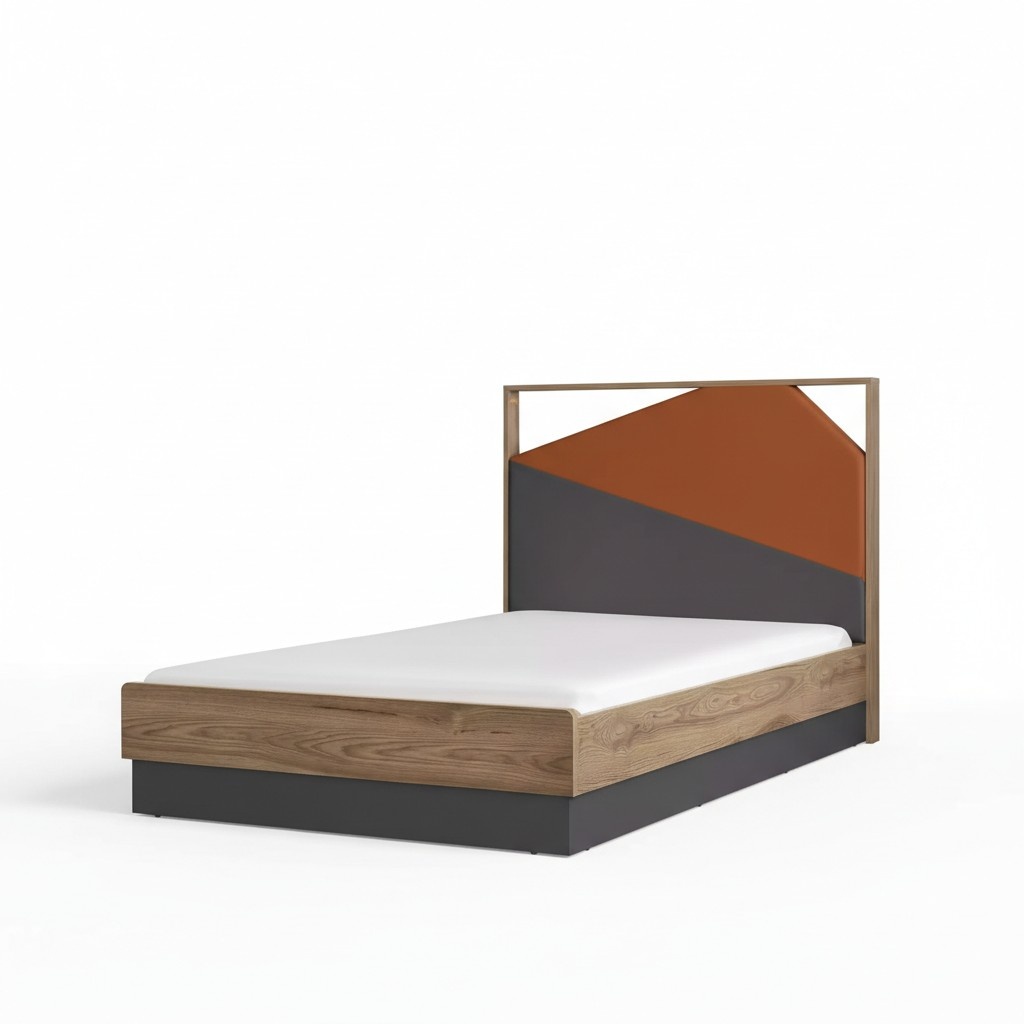 Kinderbett Bett 120 cm Bettgestelle Kinderzimmer Holz Bettrahmen Grau