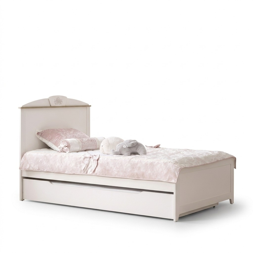Kinderbett Holzbett Funktionsbett Ausziehbares Bett 100 Holz Weiß