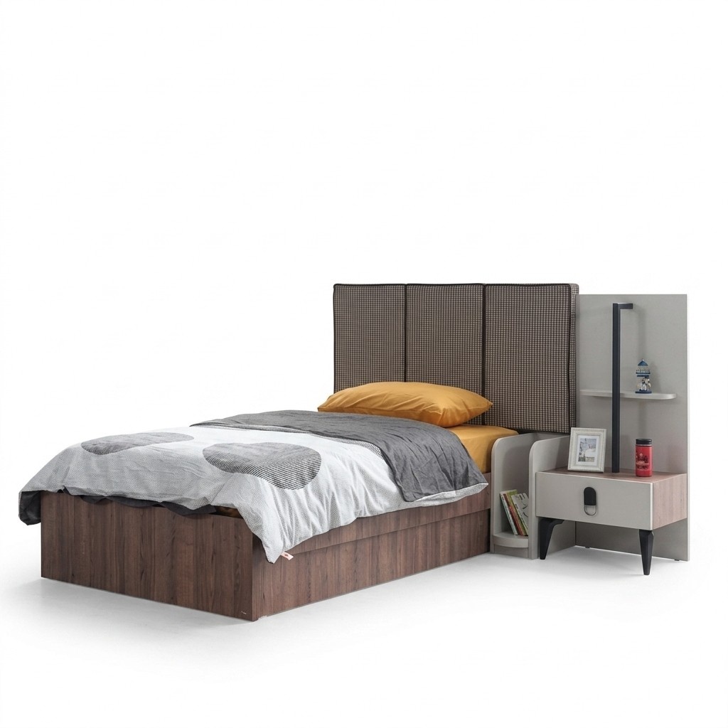 Kindermöbel Kinderbett Nachttisch Luxuriöser Holz Top-Qualität Möbel Braun