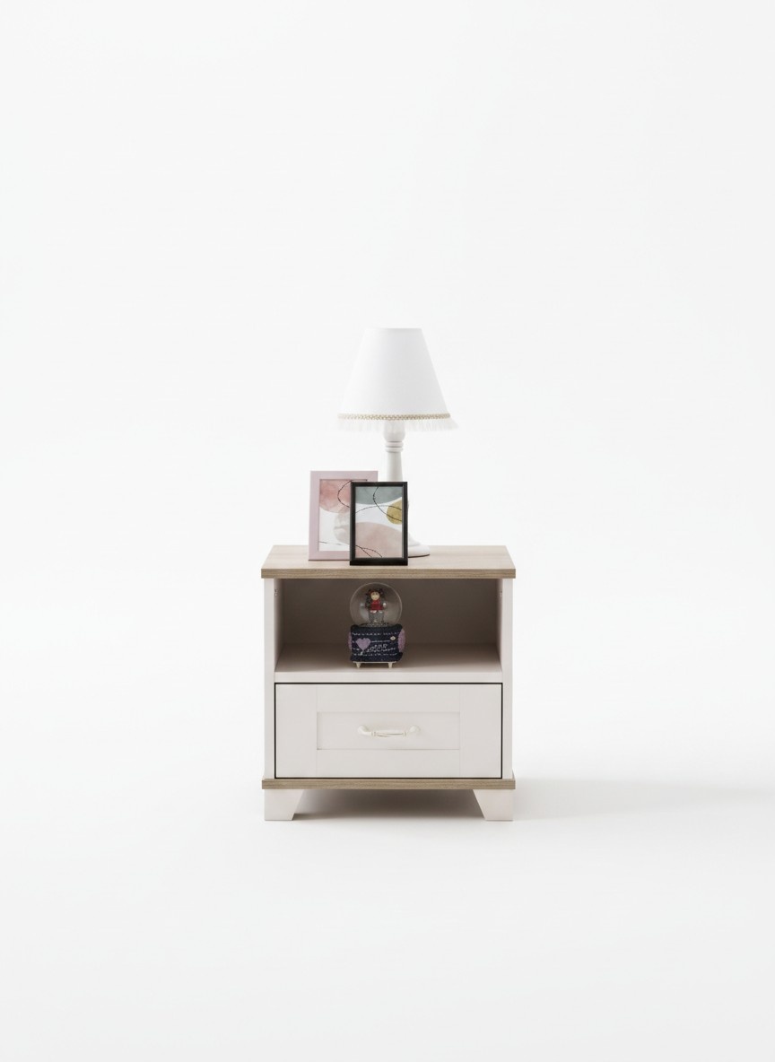 Kindernachttisch Design Nachttisch Nachtkonsole Kinderzimmer Holz Weiß