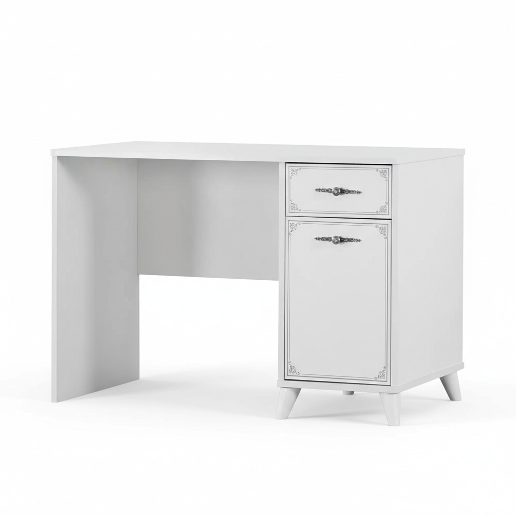 Kinderschreibtisch Schreibtisch Computertisch Holz Weiß Design Tisch Tische