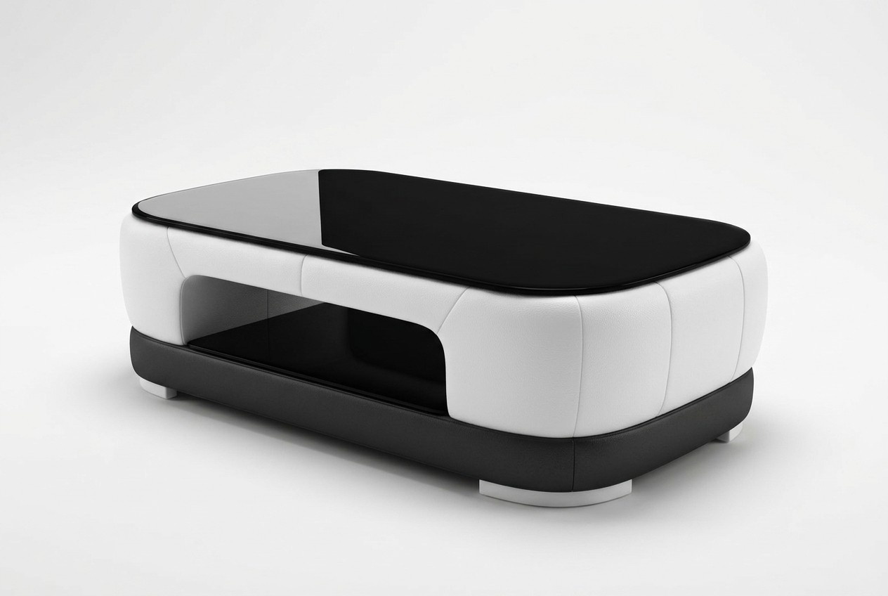 Kindersicher Glastisch Couchtisch Tisch Sofa Designer Tische Gepolstert 120x70cm