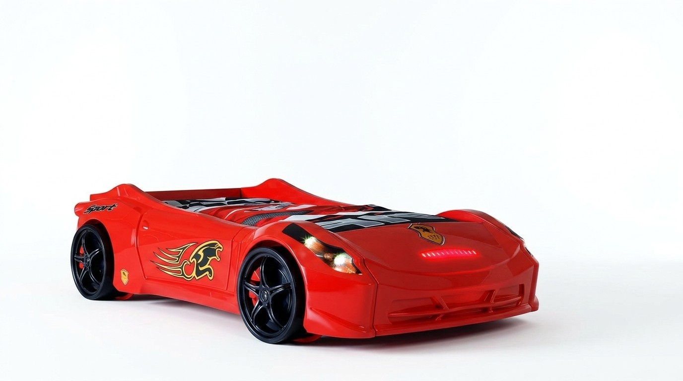 Kinderzimmer Bett Kinderbett Design Rennwagen Autobett mit Matratze