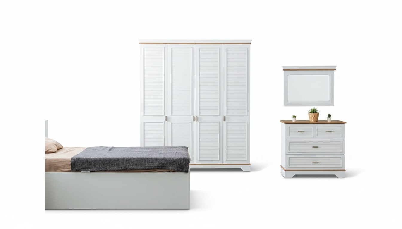 Kinderzimmer Set Kommode Spiegel Design Möbel Modern Schlafzimmer 2tlg.