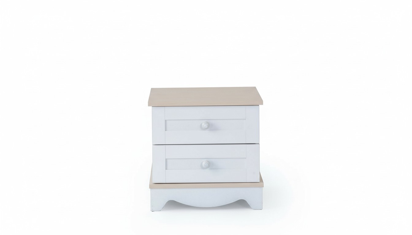 Kinderzimmer Weißer Nachttisch Luxuriöse Nachtkonsole Luxus Holz Möbel