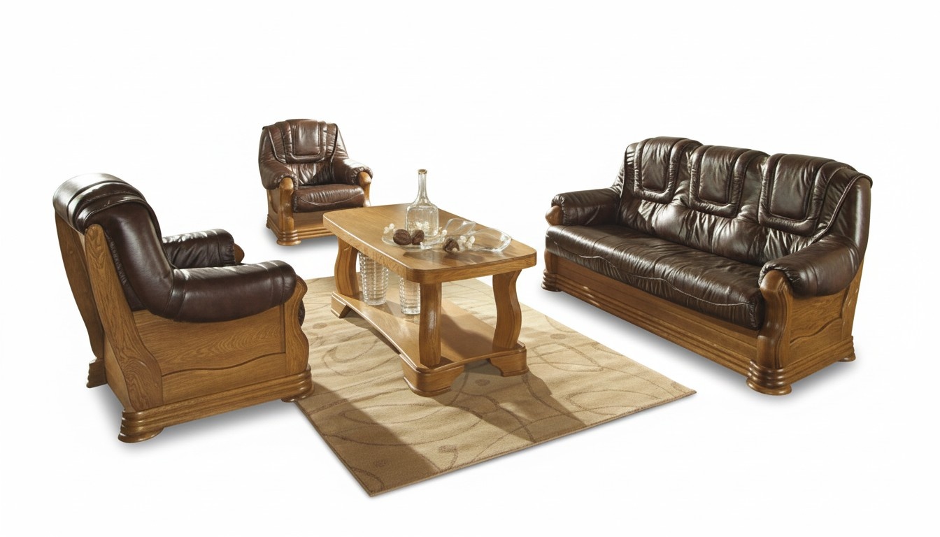 Klassik Sofagarnitur 3+1 Sitzer Klassischer Wohnlandschaft Sofas Couchen